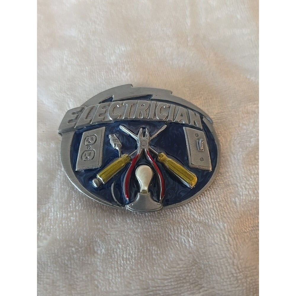The Great American Buckle Co. 1982 Electrician Logo Belt Buckle #H855